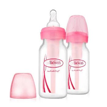 Dr. Brown's - Pacha Options + 4oz. Cuello Delgado, 2 - pack, Color Rosado - Kinder Guatemala - 