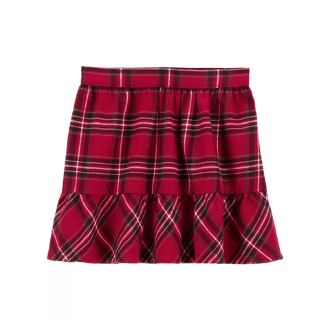 Falda Carters con vuelo a cuadros roja niña - Kinder Guatemala - 