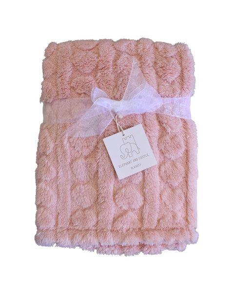 Frazada Elephant & Castle con diseño de elefante color rosado para niña. - Kinder Guatemala - Frazadas