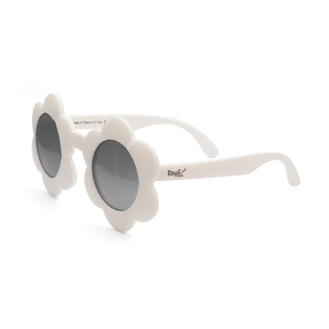 Gafas de sol Real Shades Bloom montura irrompible con acabado mate y lentes de policarbonato ahumado con una adorable forma de flor color blanco para niña 4+ - Kinder Guatemala - Accesorios