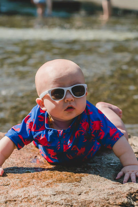 Gafas de sol Real Shades Chill color blanco con lente Ahumados unisex 4+ - Kinder Guatemala - lentes de sol