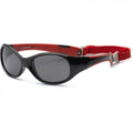 Gafas de sol Real Shades Explorer: montura irrompible color negro/roja Banda Extraíble Double Flex Fit con PC/Lente polarizada unisex 2+ - Kinder Guatemala - lentes de sol