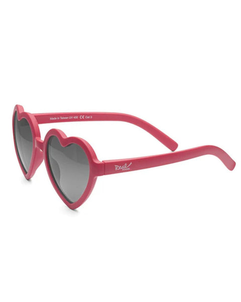 Gafas de sol Real Shades Heart monturas irrompibles con acabado mate y lentes de policarbonato espejadas con una adorable forma de corazón color rojo unisex 4+ - Kinder Guatemala - lentes de sol