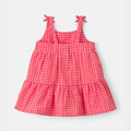 IG Dress Pink Gingham Seersucker - Kinder Guatemala -