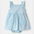 IG Sunsuit Blue Heart Crochet - Kinder Guatemala -