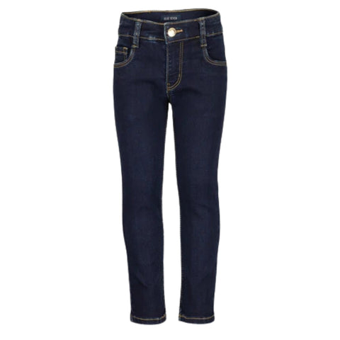 Jeans Blue Seven azul 5 pocket, boton decorativo, cintura ajustable y bordado para niña. - Kinder Guatemala - 