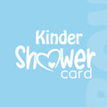 Tarjeta de regalo Kinder azul con la frase "Kinder Elige bien" en blanco.