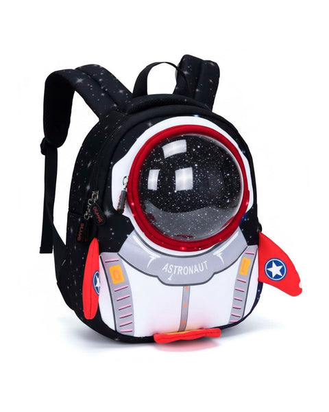 Mochila Wolfy con diseño de astronauta color negro - Kinder Guatemala - Mochilas