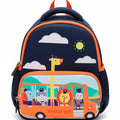 Mochila Wolfy con diseño de bus color azul - Kinder Guatemala - Mochilas
