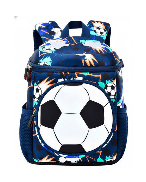 Mochila Wolfy con diseño de pelota color azul - Kinder Guatemala - Mochilas