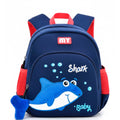 Mochila Wolfy con diseño de tiburón color azul - Kinder Guatemala - Mochilas