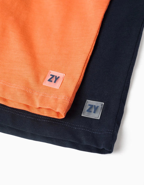 P2 SHORTS JERSEY, NARANJA OSCURO, 6/9M - Kinder Guatemala -