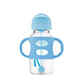 Pacha con Pajilla y Agarradores de Silicón Cuello Ancho 9oz, Azul - Kinder Guatemala - 
