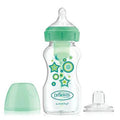 Pacha de Transición Verde 9oz. CA, mamón n3 y boquilla suave verde Dr Brown's - Kinder Guatemala - Pacha de Transición