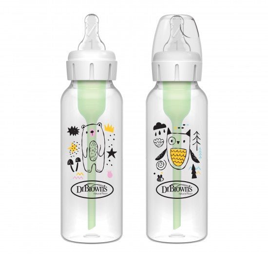 Pacha Options PLUS 8oz. Cuello Delgado Oso y Búho, 2 - pack - Kinder Guatemala - 
