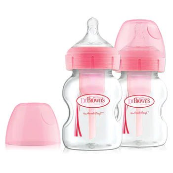 Pacha Options Plus Dr. Browns 5oz cuello ancho rosada 2 - pack - Kinder Guatemala - 