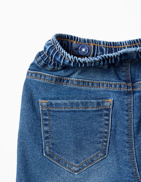 Pantalón Zippy de lona celeste con cintas - Kinder Guatemala -