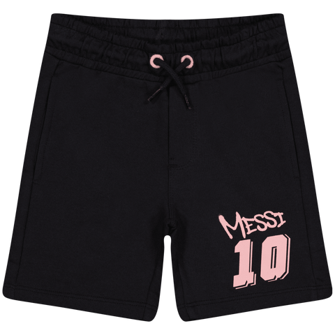 Pantaloneta Messi con cinta ajustable logo de messi 10 color negro unisex - Kinder Guatemala - Pantaloneta