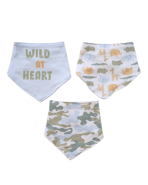 Paquete de 3 baberos de bandana Sandy & Simon celeste niño - Kinder Guatemala - 