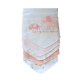Paquete de 5 baberos de bandana Baby Gear floral rosado niña - Kinder Guatemala - 