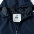PARKA HOODED POLY, AZUL OSCURO, 3/4 - Kinder Guatemala -