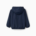 PARKA HOODED POLY, AZUL OSCURO, 3/4 - Kinder Guatemala -