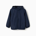 PARKA HOODED POLY, AZUL OSCURO, 3/4 - Kinder Guatemala -