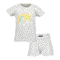 Pijama Blue Seven 2 piezas: blusa manga corta y short estampado de puntos y diseño de arcoiris que brilla en la oscuridad para niña - Kinder Guatemala - pijama de varias piezas con short