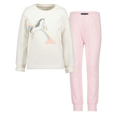 Pijama Blue Seven 2 piezas: blusa manga larga con estampado de unicornio con pintura que brilla en la oscuridad para niña - Kinder Guatemala - Pijamas