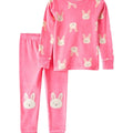 Pijama Carters 2 piezas: blusa manga larga y pantalón con diseño color rosado para niña - Kinder Guatemala - Conjuntos multipiezas
