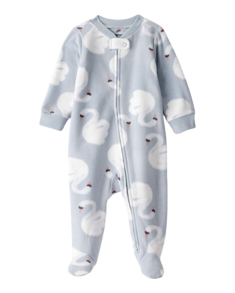 Pijama Carters con pies y zipper color celeste para niña - Kinder Guatemala - Suéteres