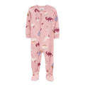 Pijama Carters con pies y zipper de dos vias diseño de dinosaurio rosada para niña - Kinder Guatemala - Pijama con pies.
