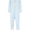 Pijama Carters con pies y zipper doble diseño corazon celeste de algodón para niña - Kinder Guatemala - Pijama con pies