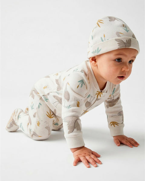 Pijama Carters con pies y zipper doble via, diseño de aves y gorro para niña - Kinder Guatemala - pijama básica