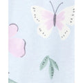 Pijama Carters con pies y zipper doble via estampado de mariposas color celeste para niña - Kinder Guatemala - Para dormir