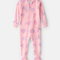 Pijama Carters con pies y zipper estampada color rosado para niña - Kinder Guatemala - Para dormir