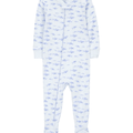 Pijama Carters con pies y zipper estampado de tiburon color celeste para niño - Kinder Guatemala - pijama básica