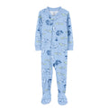 Pijama Carters con pies y zipper estampado de zafari de algodón azul para niño - Kinder Guatemala - Pijama con pies