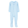 Pijama Carters con pies y zipper rayada de algodón color azul para niño - Kinder Guatemala - Pijama con pies