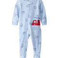 Pijama Carters con zipper y pies estampado color azul para niño - Kinder Guatemala - Pijamas