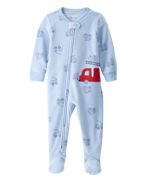 Pijama Carters con zipper y pies estampado color azul para niño - Kinder Guatemala - Pijamas