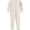 Pijama Carters con zipper y pies estampado color beige para niña - Kinder Guatemala - Pijamas