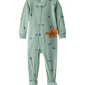 Pijama Carters con zipper y pies estampado color verde para niño - Kinder Guatemala - Pijamas