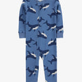 Pijama Carters sin pies y zipper diseño de ballenas azul de algodón para niño - Kinder Guatemala - Para dormir