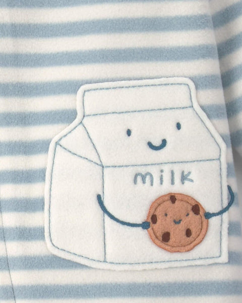 Pijama con Broches Leche y Galletas Carter's Poliéster azul unisex - Kinder Guatemala - Para dormir