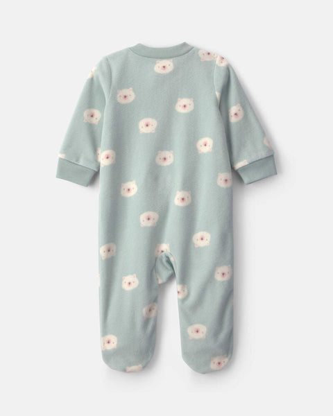 Pijama con Broches Osito Carter's Poliéster verde para niña - Kinder Guatemala - Para dormir