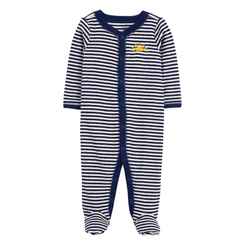 Pijama con pies Carters a rayas azul marino niño - Kinder Guatemala - 