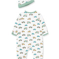 Pijama Little Me con pies y gorrita On the Go carros - Kinder Guatemala - 