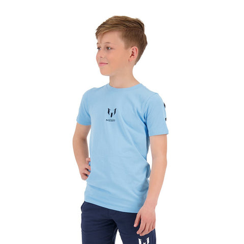 Playera deportiva Messi Manga corta loggo tee Messi color celeste unisex - Kinder Guatemala - Playera deportiva