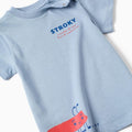 Playera Zippy celeste con estampado de oruga - Kinder Guatemala -